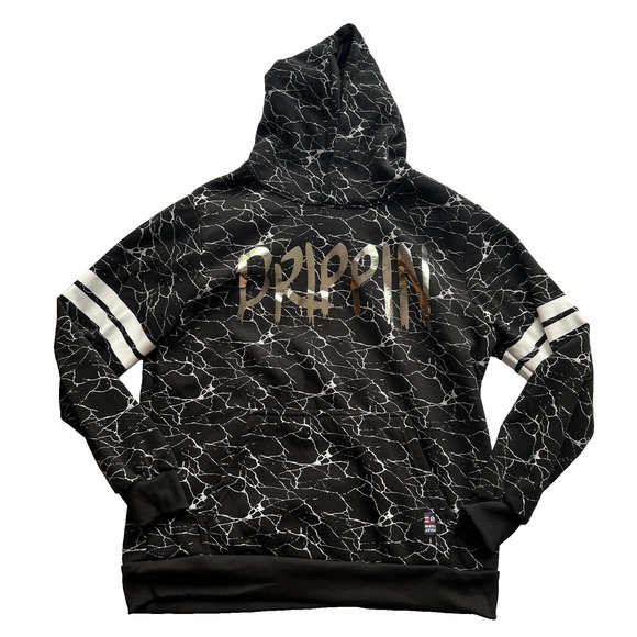 Phat Farm Other - Phat Farm Hoodie Men's L Black Gold Drippin Savage‎ Graphic Pullover Streetwear